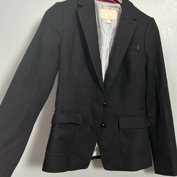 Banana Republic Hac-king Jacket Blazer Black size 0 wool polyester mix- EUC - Picture 13 of 15